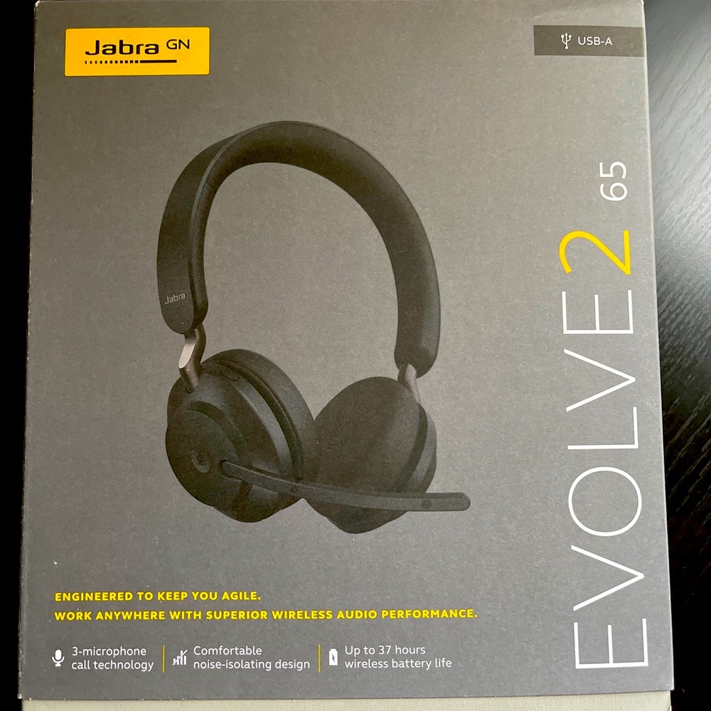 Jabra Evolve 2 65 wireless headset like new condition